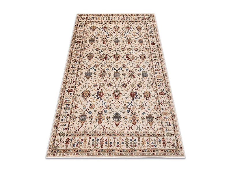 Tapijt NAIN Ornament, frame, 1028/51053 beige / bordeauxrode / blauw 120x170 cm