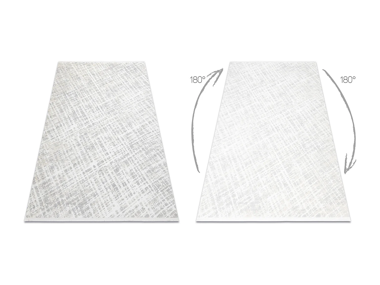 Tapis moderne DUKE 51550 crème / gris - Treillis, structuré, très d 200x290 cm