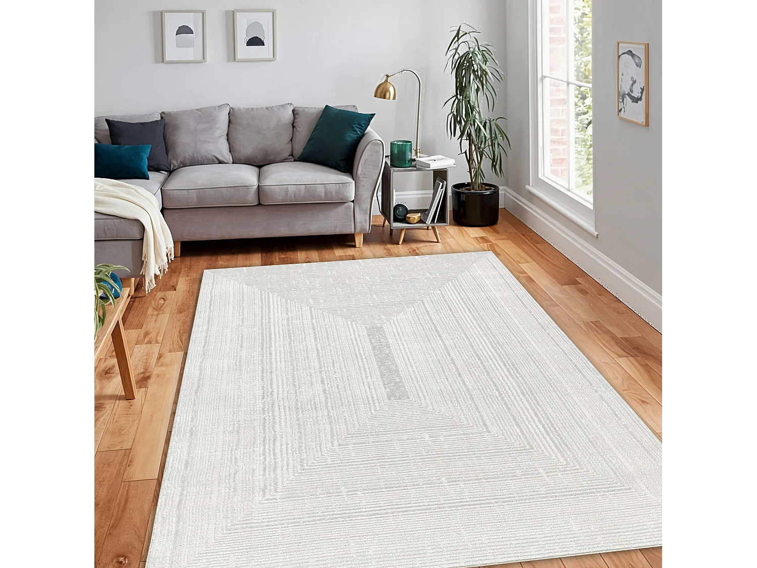 Tapis BALANCE 8788 crème - Géométrique, structurel, glamour 180x270 cm