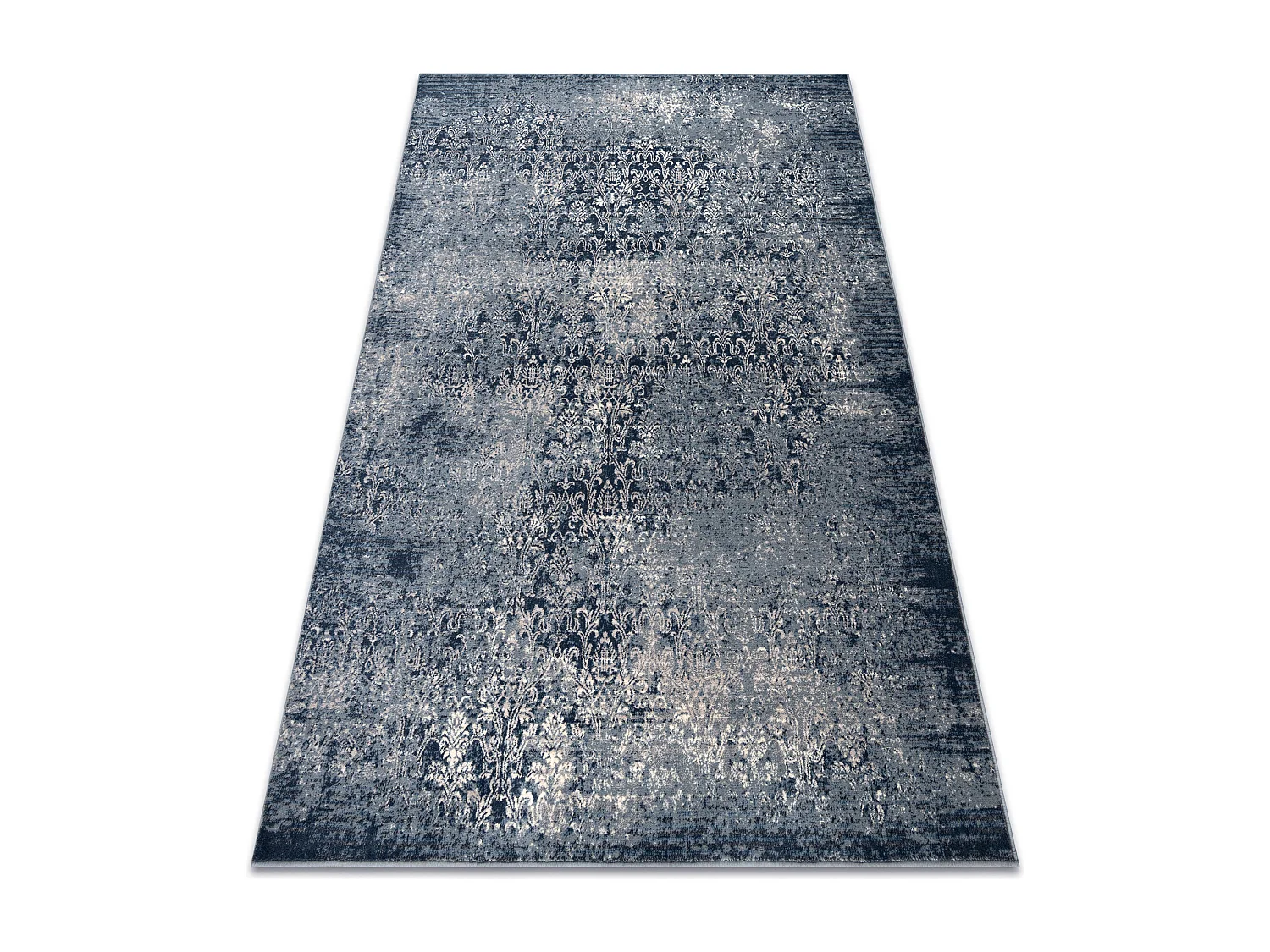 Teppich Wolle NAIN Ornament vintage 7010/51644 dunkelblau / beige 240x340 cm