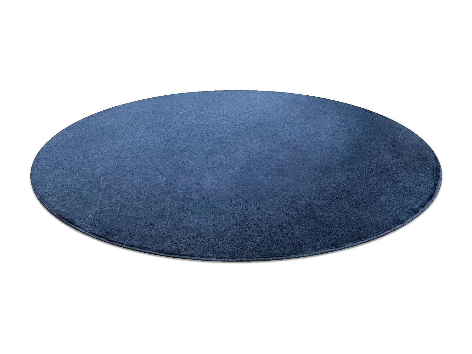 Teppich VISCO Kreis dunkelblau 10 Plüsch, IMITATION VON KANINCHENPELZ cercle 120 cm