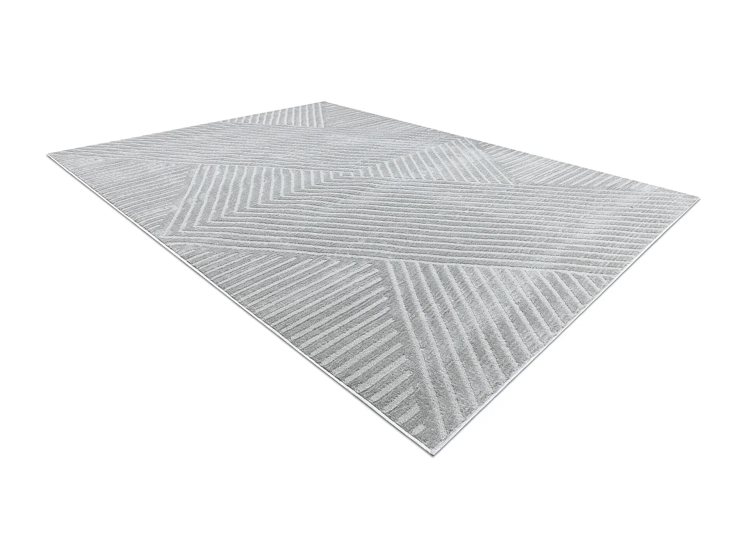 Tapijt BALANCE 1503 grijs - Geometrisch, structureel, glamour 240x330 cm