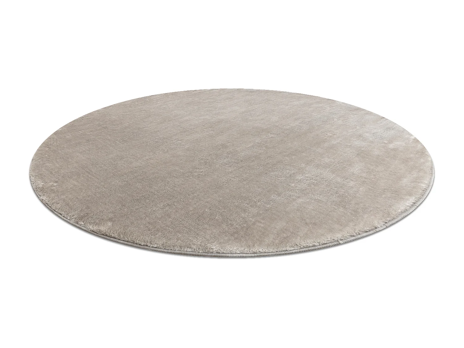 Teppich VISCO Kreis silber 3 Plüsch, IMITATION VON KANINCHENPELZ cercle 160 cm