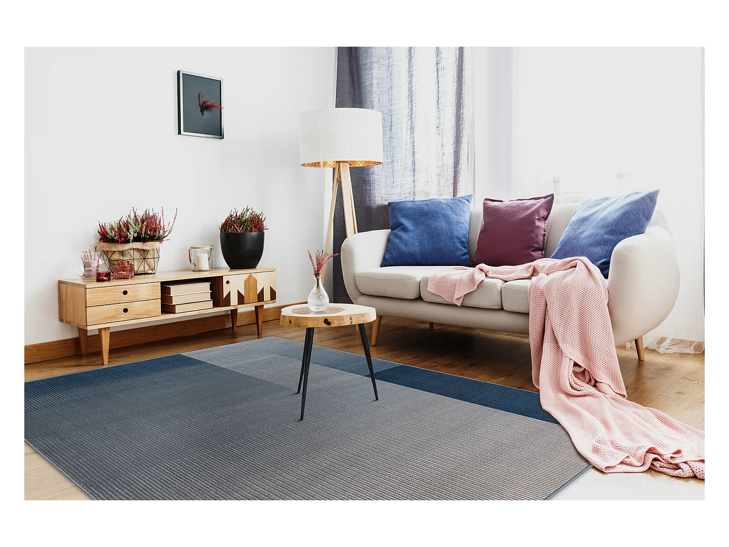 Tapijt NAIN Geometrisch 7710/51644 beige / blauw 80x150 cm
