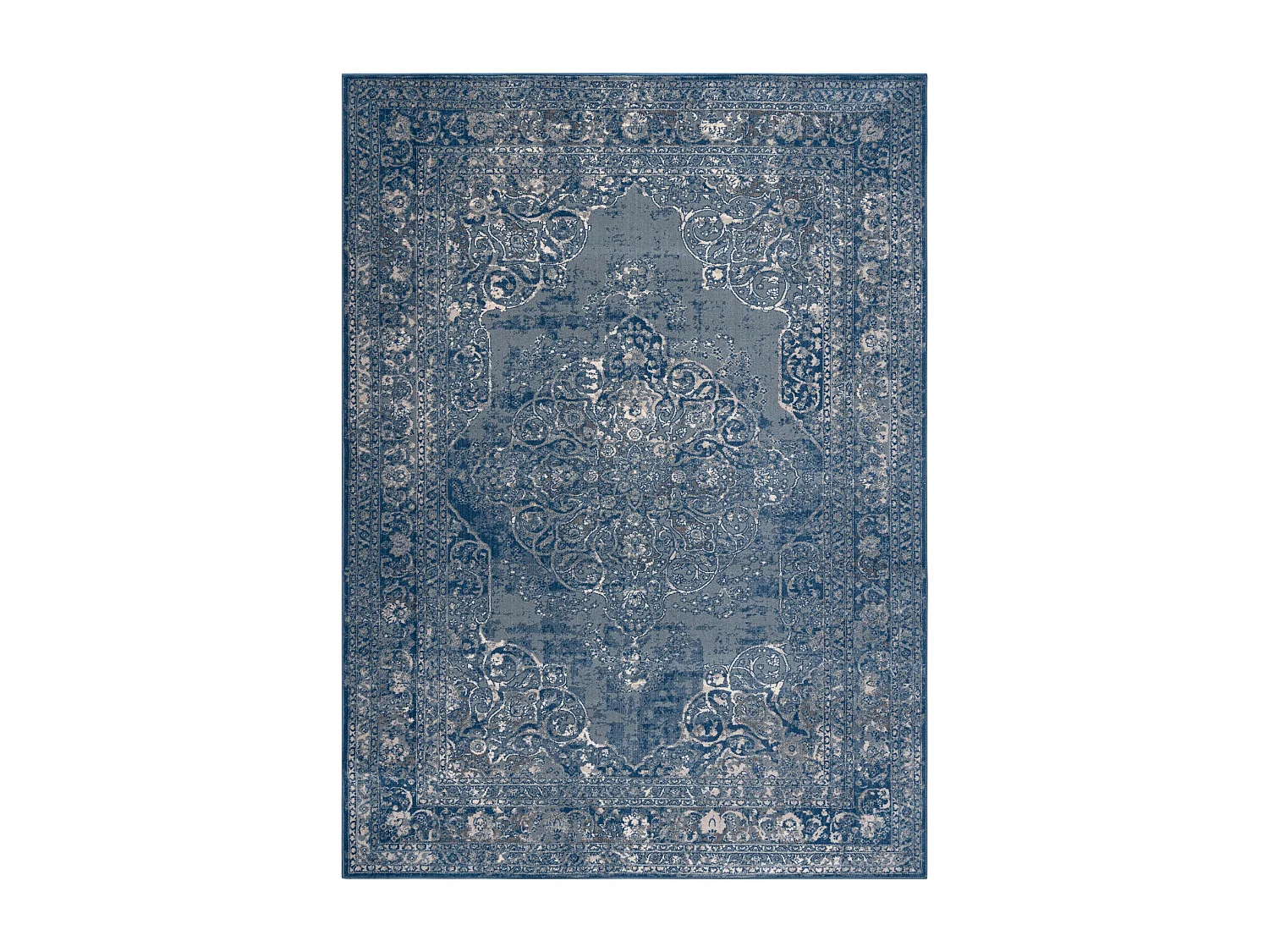 Tapis NAIN Ornement, cadre, vintage 7599/51611 bleu / beige 120x170 cm