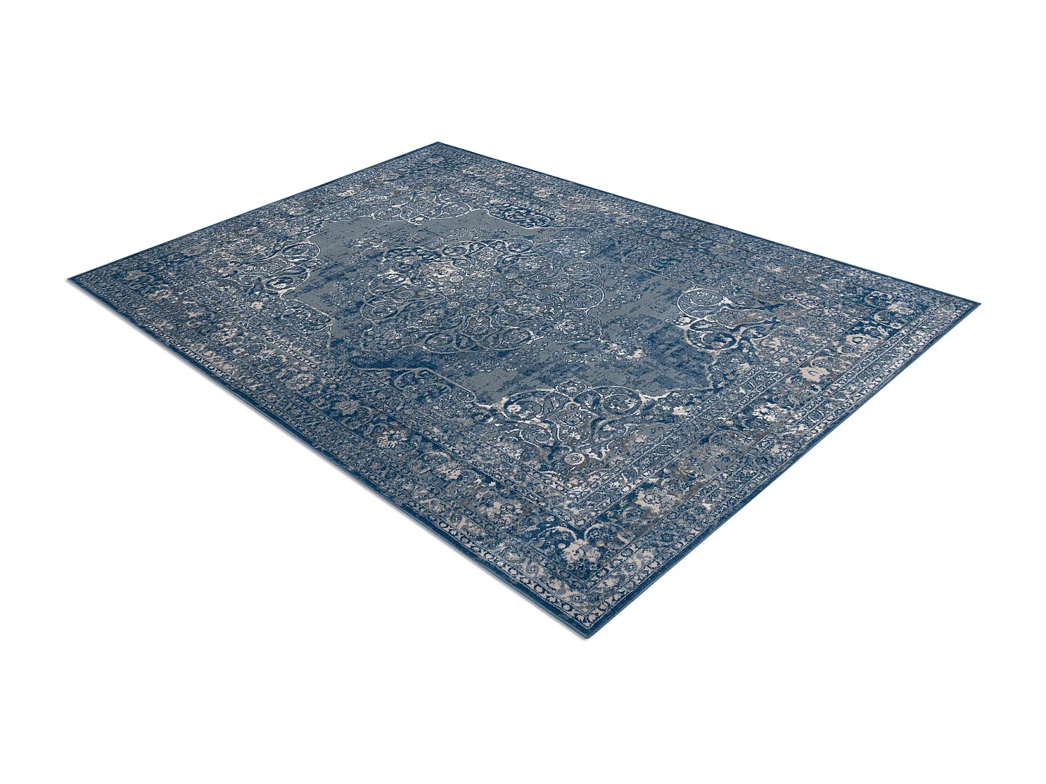 Tapis NAIN Ornement, cadre, vintage 7599/51611 bleu / beige 120x170 cm
