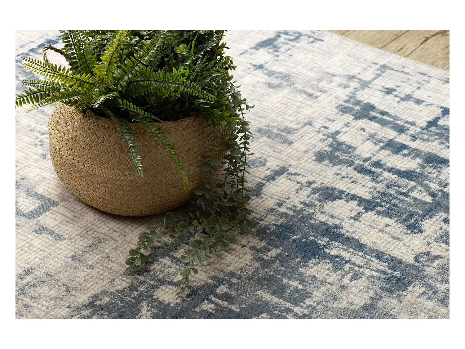 Tapijt NAIN Abstractie, vintage, 7005/51655 beige / blauw 160x230 cm