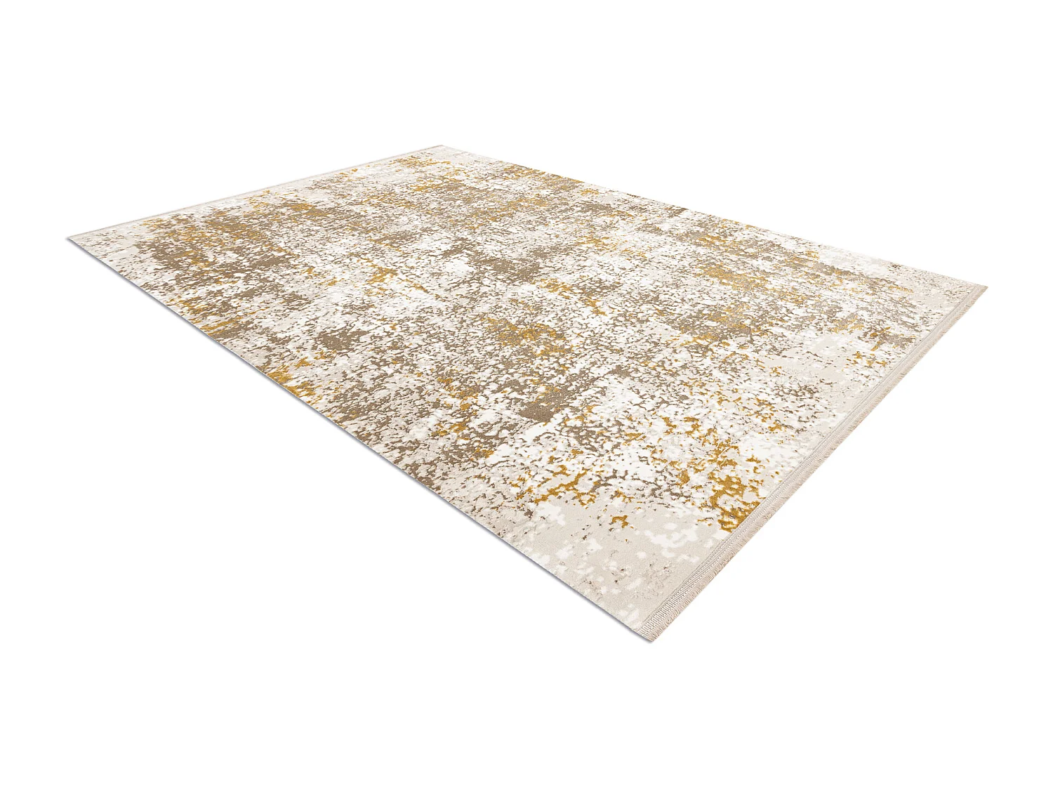 Tapis moderne DUKE 51546 beige / or - Vintage, structuré, très doux, 160x220 cm