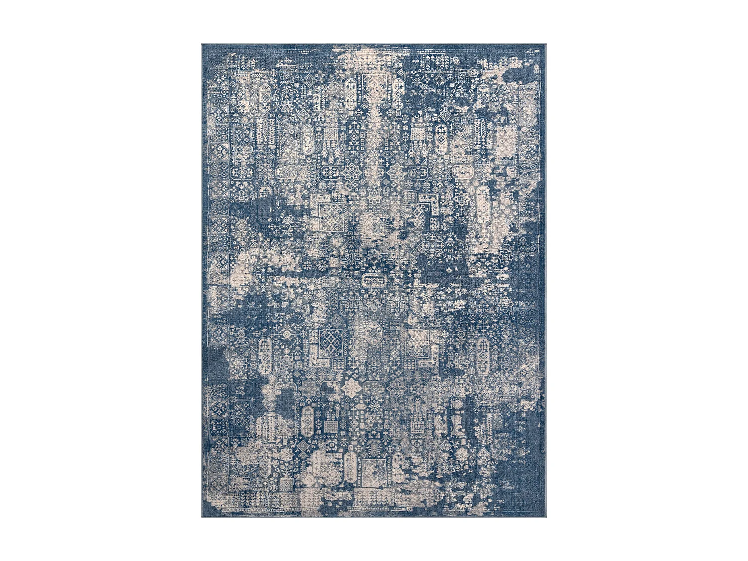 Tapis NAIN Ornement vintage 7591/51644 bleu foncé / beige 80x150 cm