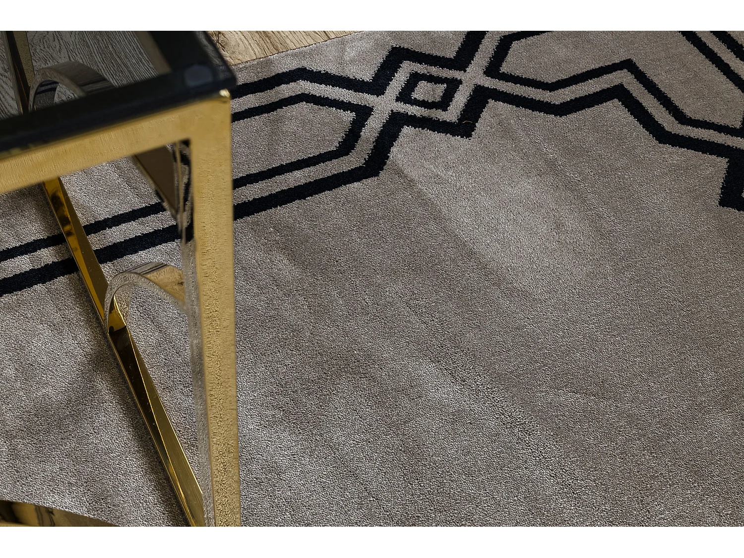 Teppich AMOUR 53071A beige - Rahmen, modern, elegant 78x300 cm