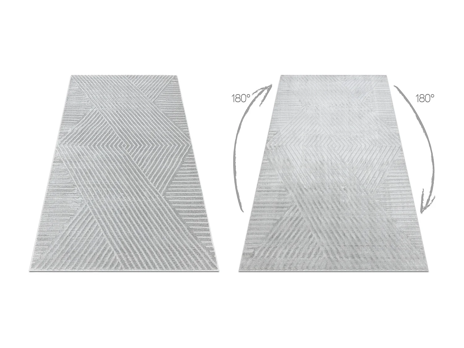 Tapis BALANCE 1503 gris - Géométrique, structurel, glamour 180x270 cm