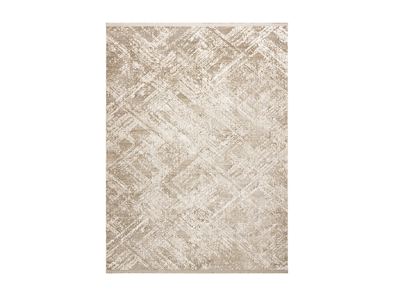Alfombra moderna DUKE 51541 beige - Geométrico, estructurada, muy sua 140x190 cm