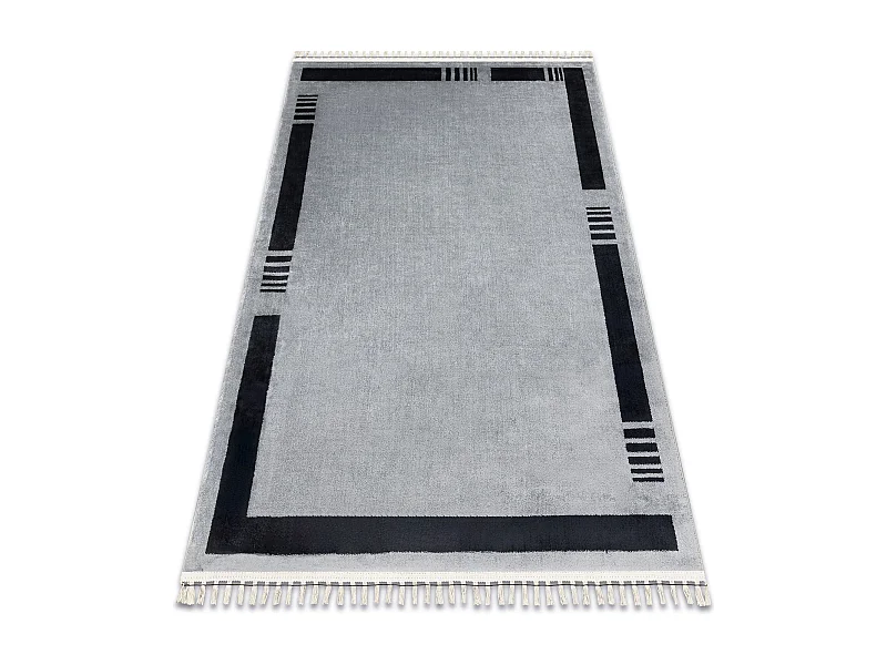 Tapis AMOUR 53113D gris - Cadre, moderne, élégant 196x290 cm