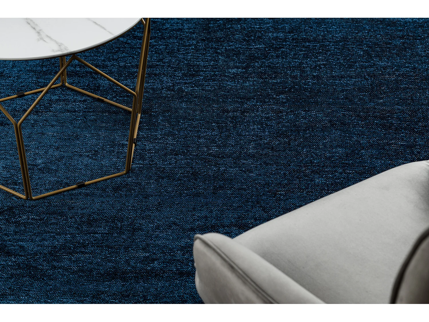 Tappeto FLORENCE 24021 Monocolore, glamour, tessitura piatta, frange - 118x170 cm