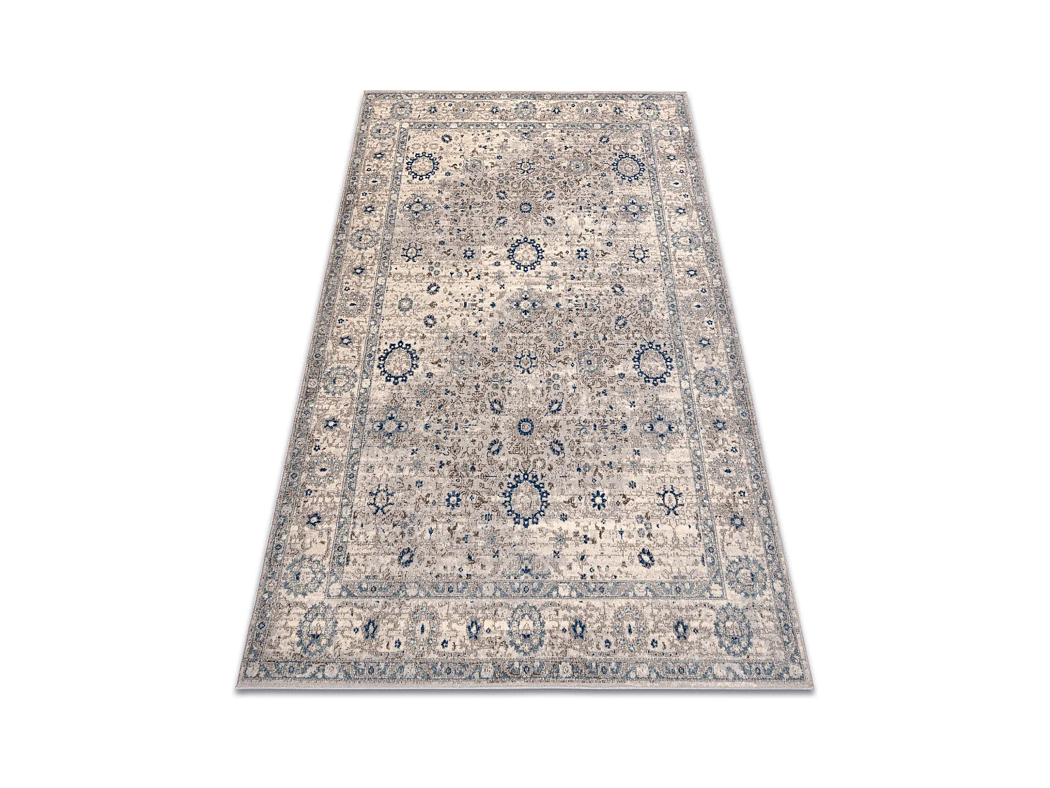 Tappeto NAIN Ornamento, telaio, 7586/51635 beige / blu 160x230 cm
