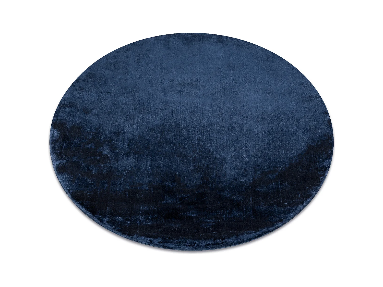 Tapis VISCO cercle bleu foncé 10 peluche, IMITATION FOURRURE DE LAPIN cercle 200 cm