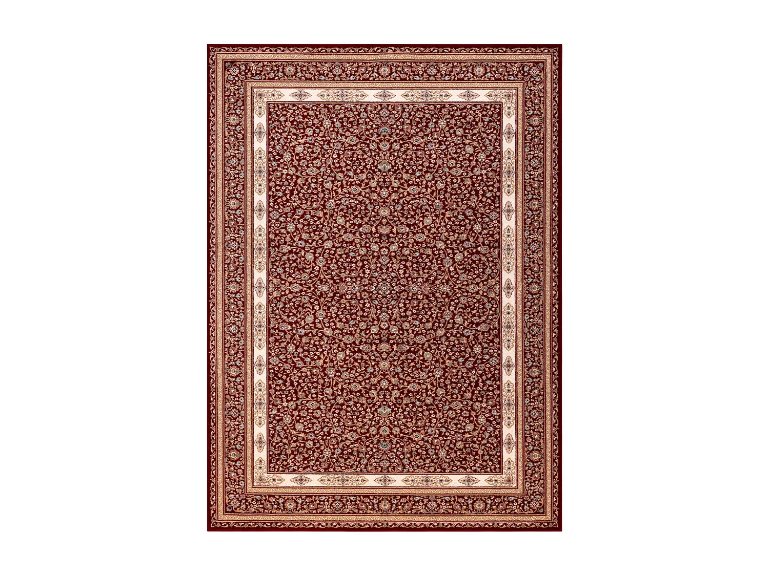 Tapis NAIN Ornement, cadre, 7965/51066 bordeaux / beige 120x170 cm