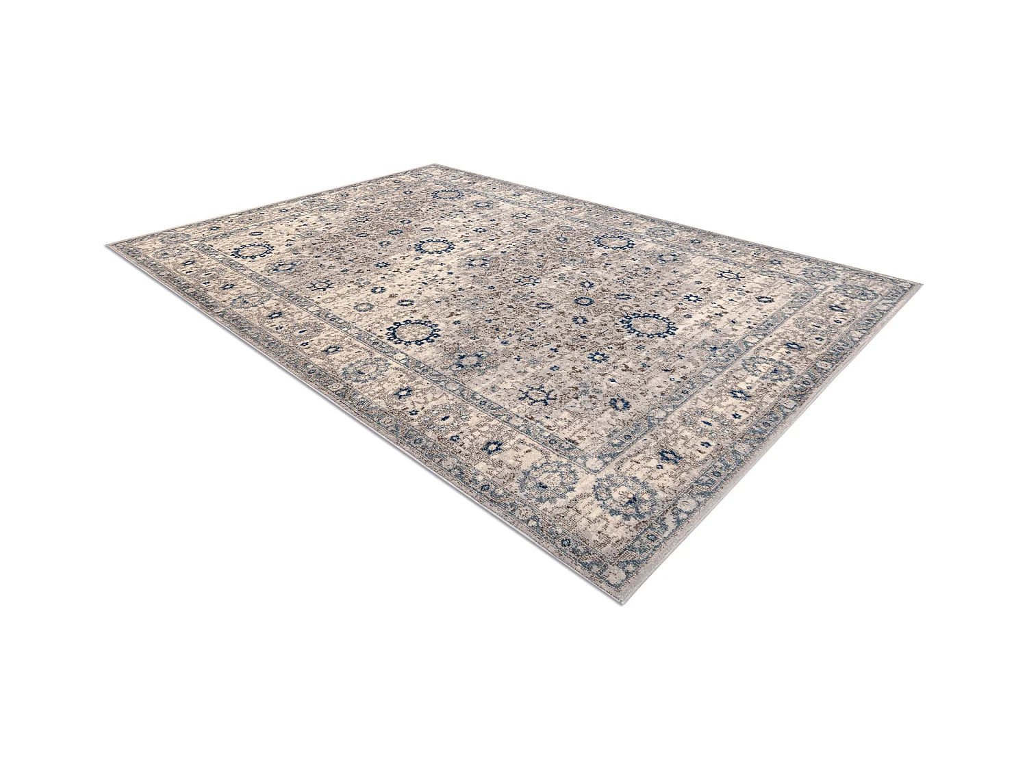 Tapijt NAIN Ornament, frame, 7586/51635 beige / blauw 80x150 cm