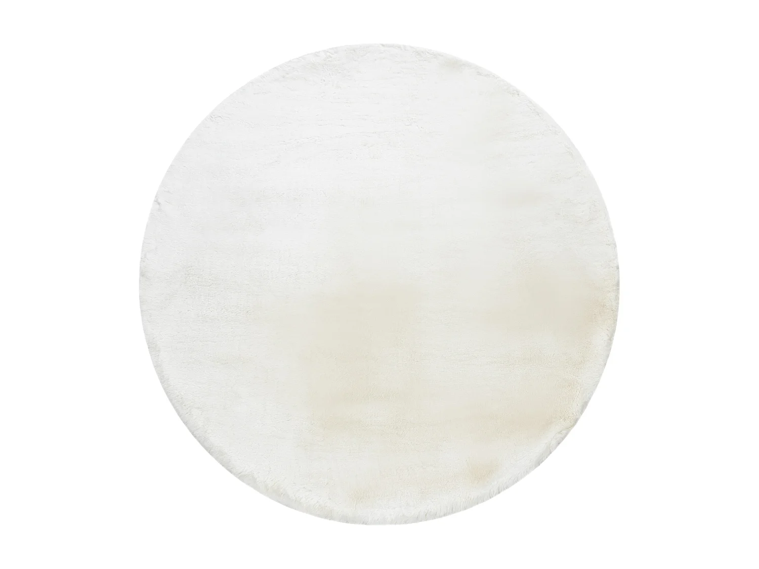 Tapis TEDDY NEW wool 45 cercle Shaggy crème très épais, en peluche cercle 160 cm