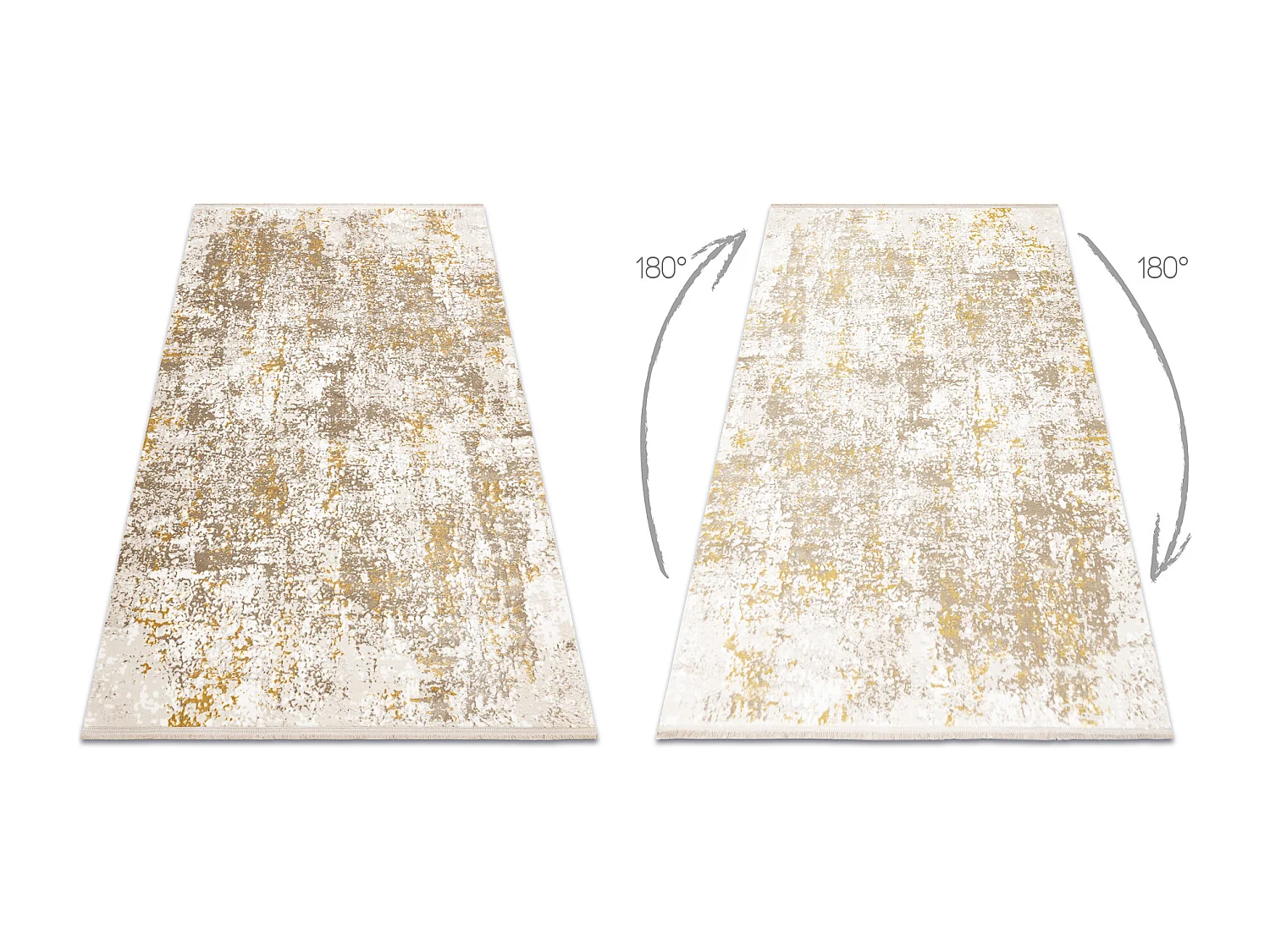 Tappeto moderno DUKE 51546 beige / oro - Vintage strutturata, molto mo 80x150 cm