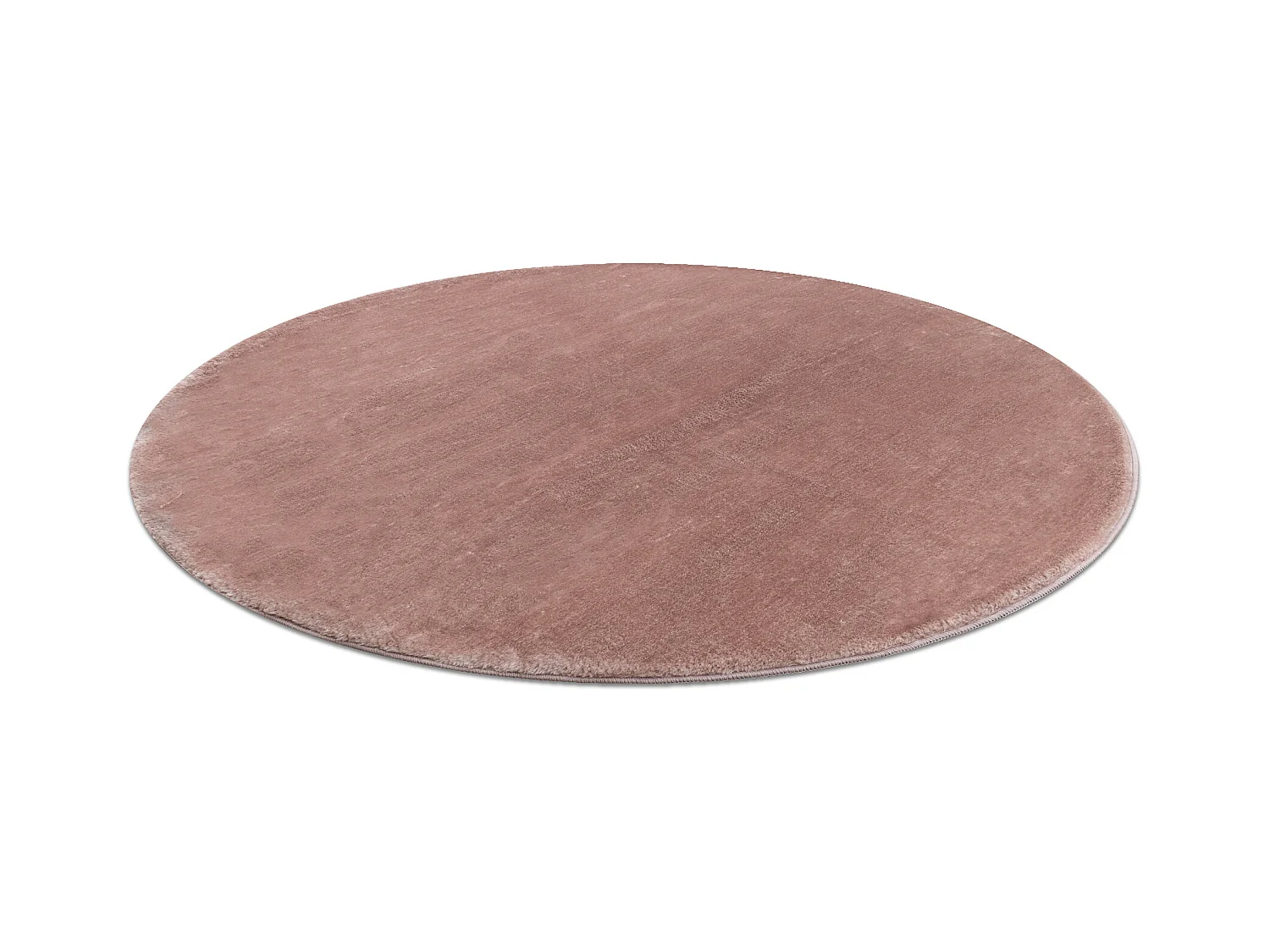 Tapijt VISCO cirkel roze 8 pluche, IMITATIE KONIJNEJ BONT cercle 160 cm