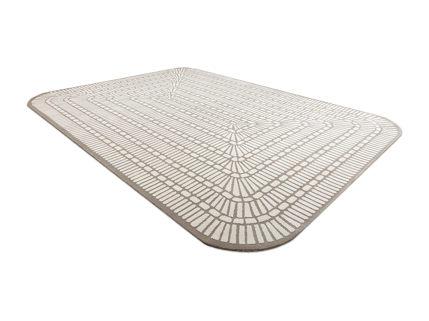 Teppich PEARL 53132B beige / Sahne - Geometrisch exklusiv, strukturell 192x290 cm