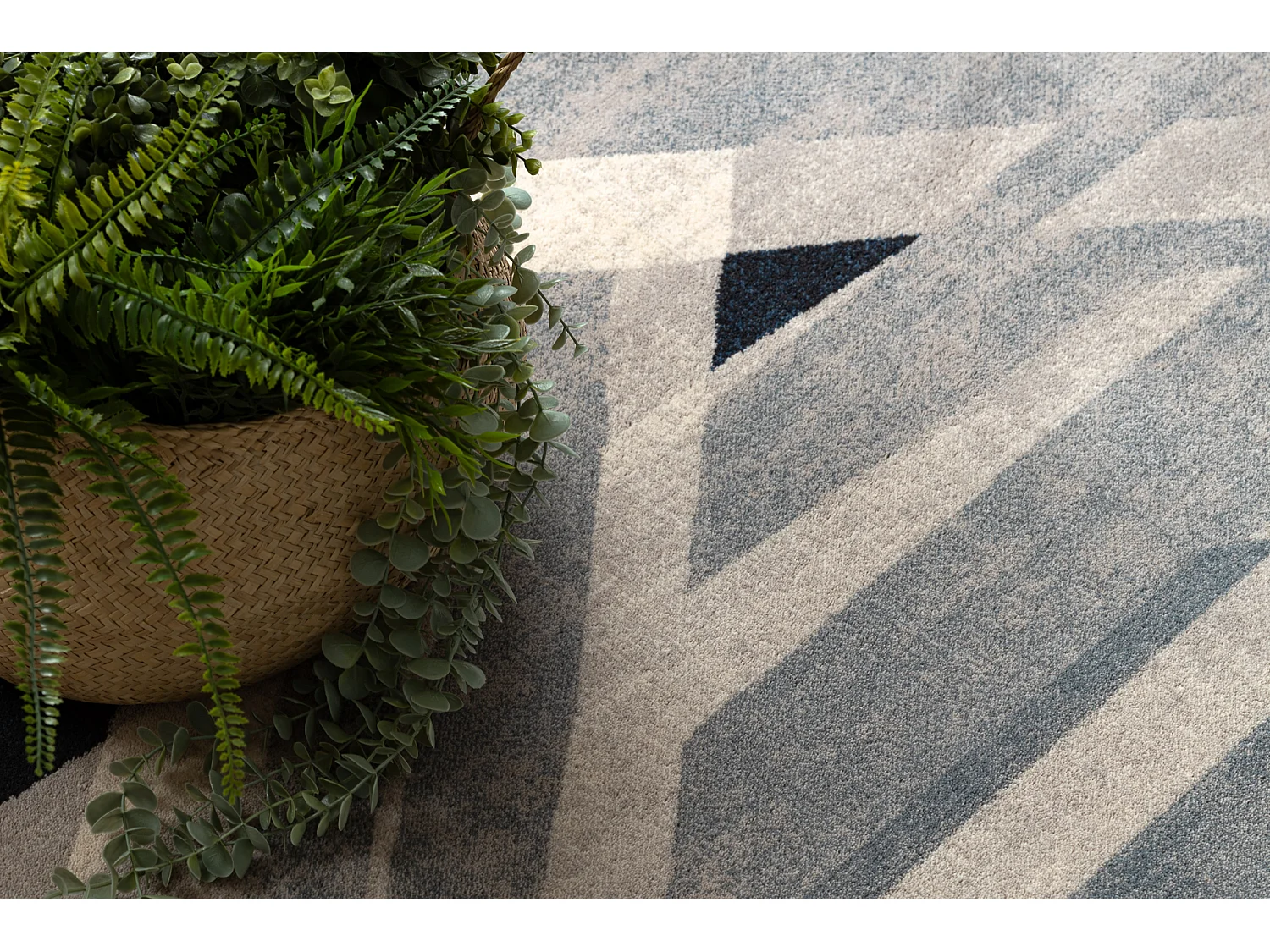 Tapis NAIN Géométrique 7706/51655 beige / bleu 80x150 cm