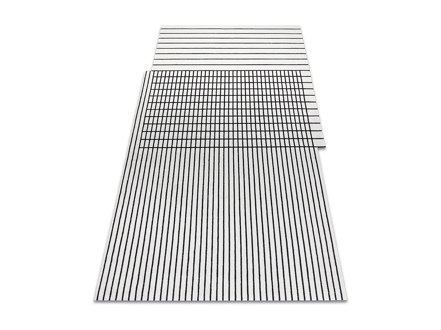 Tapis PEARL 51333K crème / noir - Lignes, exclusivité structurel 192x290 cm