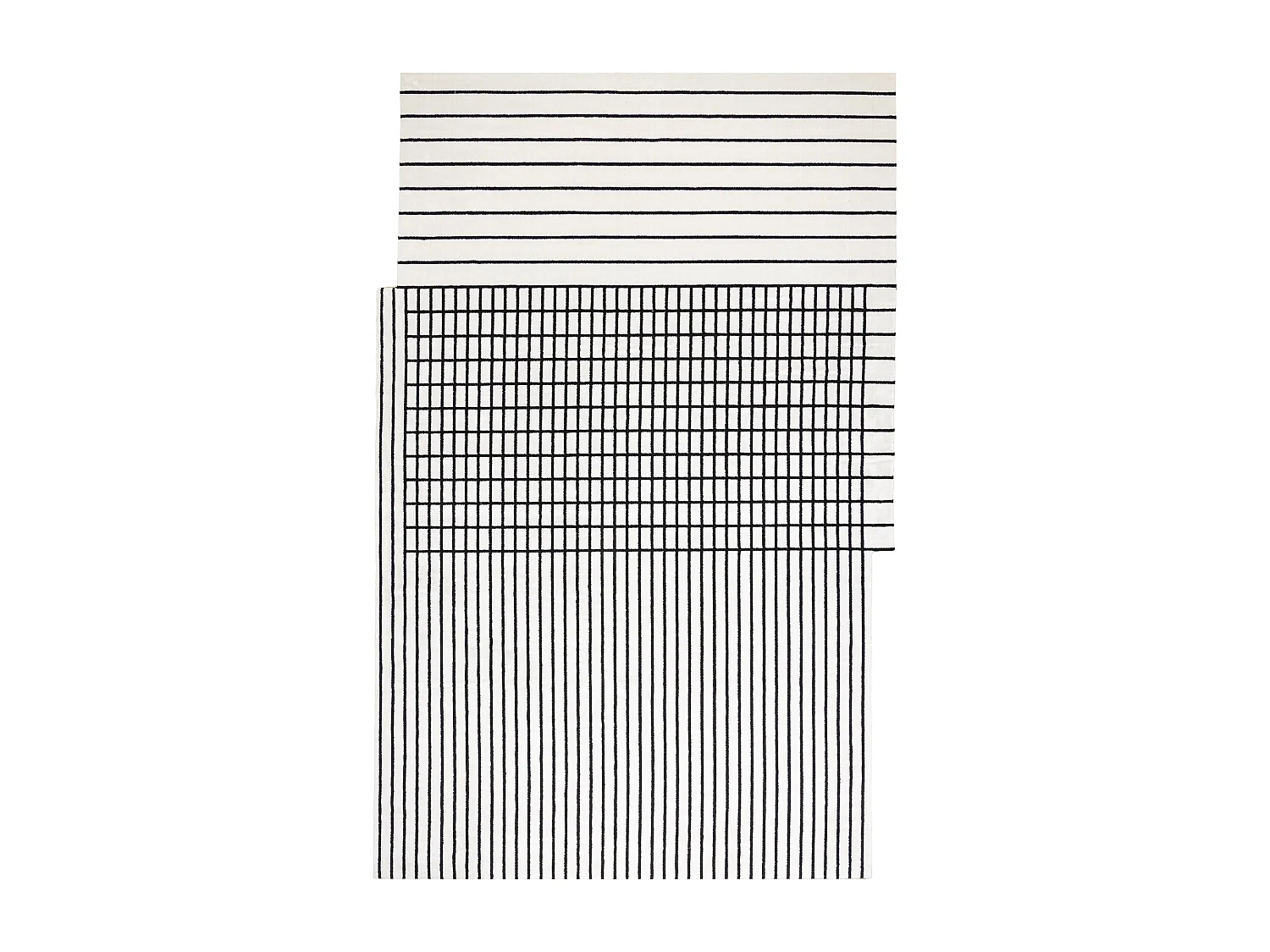 Tapis PEARL 51333K crème / noir - Lignes, exclusivité structurel 192x290 cm