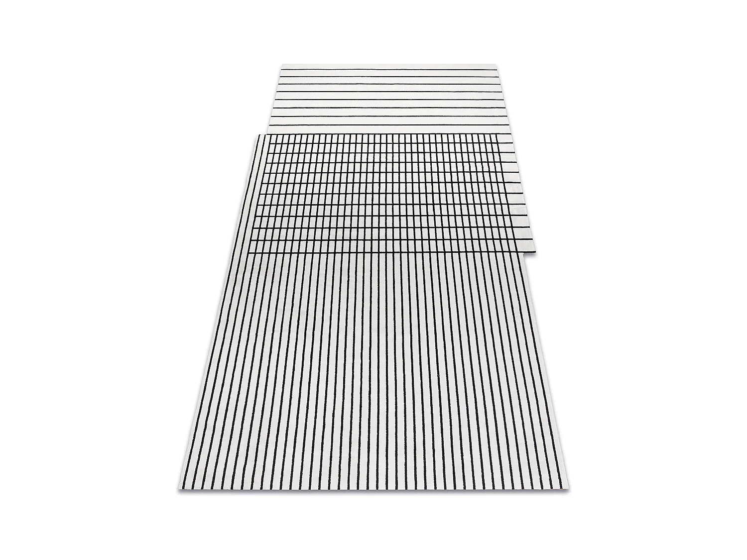 Tapis PEARL 51333K crème / noir - Lignes, exclusivité structurel 192x290 cm