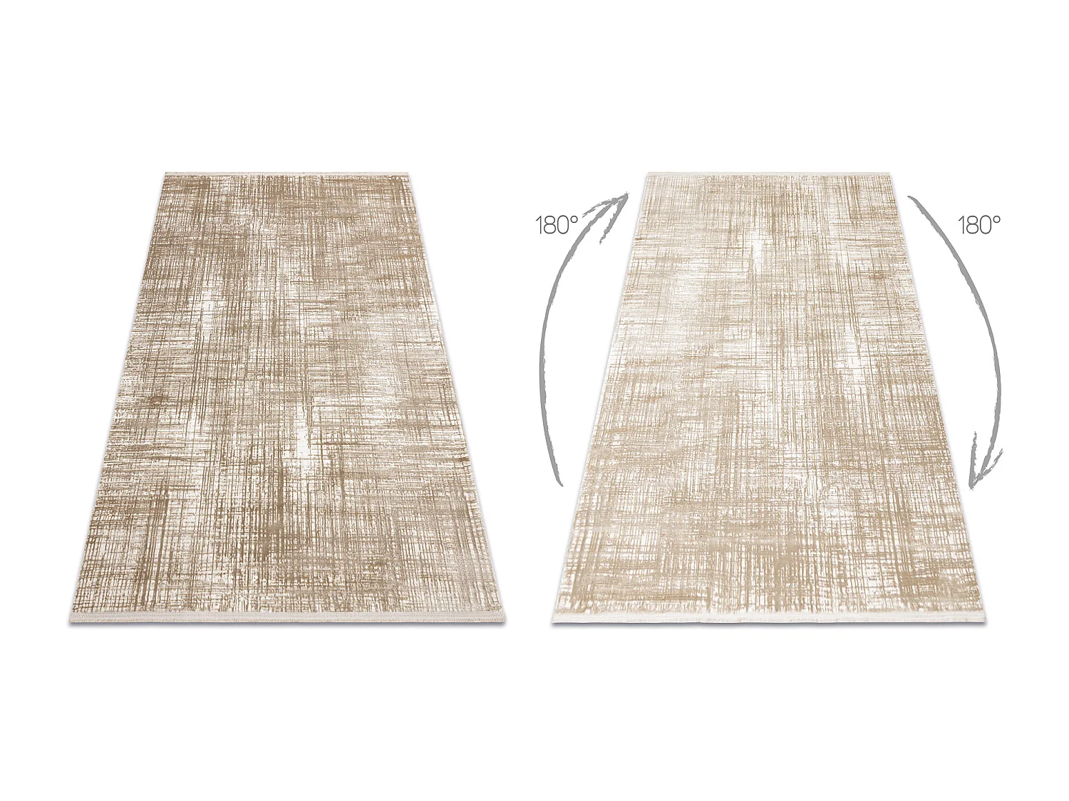 Modern tapijt DUKE A0357 beige - Vintage, gestructureerd, zeer zacht,  240x330 cm