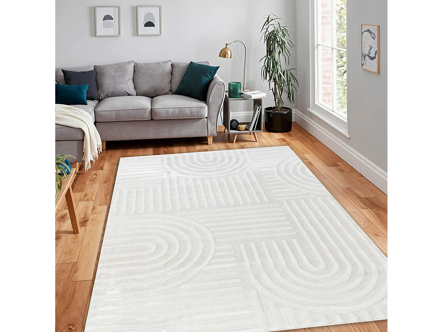 Tapis BALANCE 1918 crème - Géométrique, structurel, glamour 140x190 cm