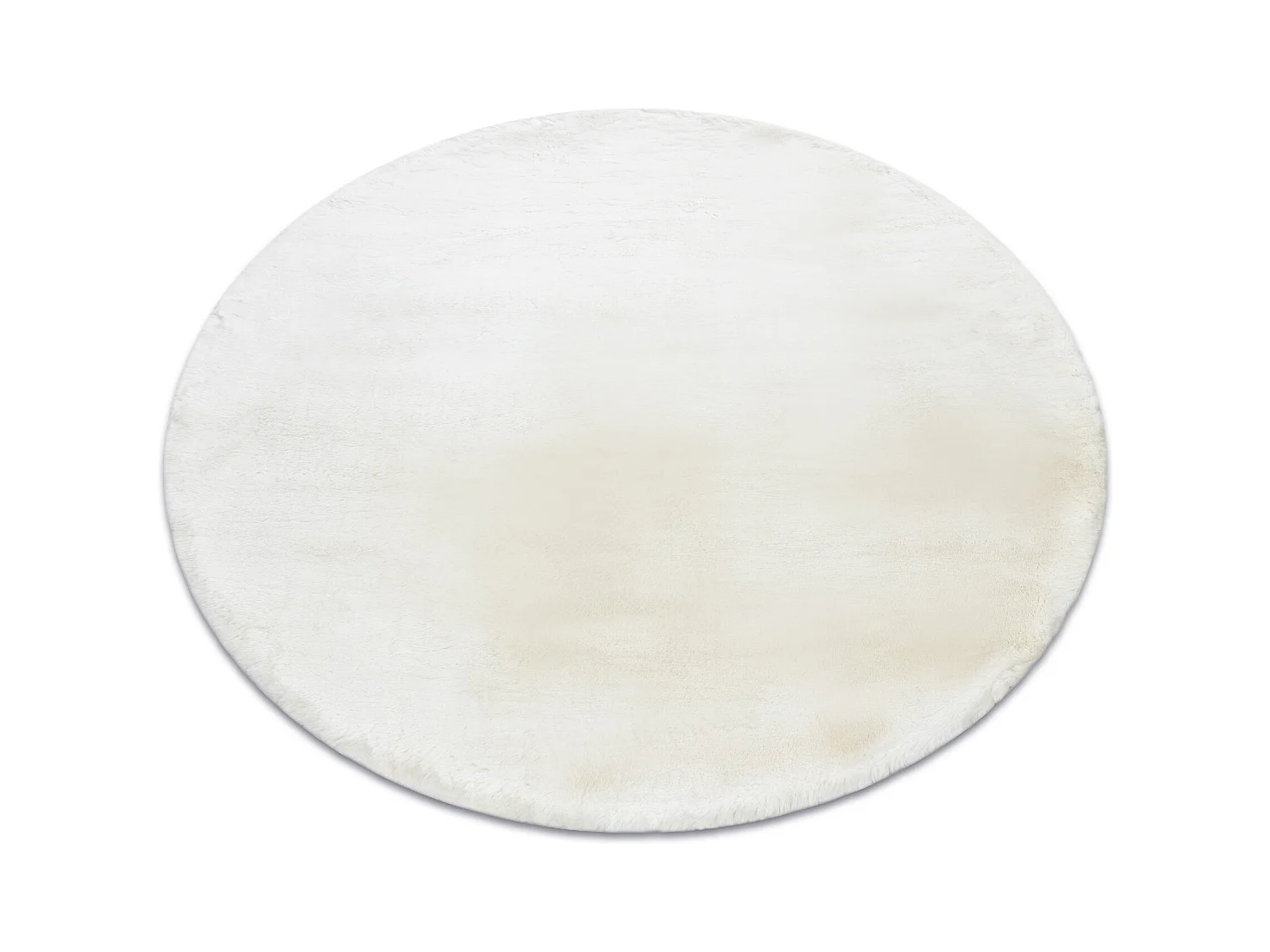 Tapis TEDDY NEW wool 45 cercle Shaggy crème très épais, en peluche cercle 200 cm