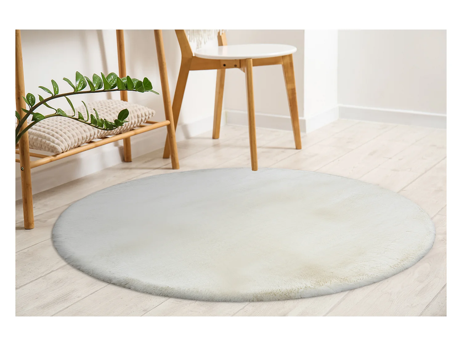 Tapijt TEDDY NEW wool 45 cirkel Shaggy room zeer dik, pluche cercle 200 cm