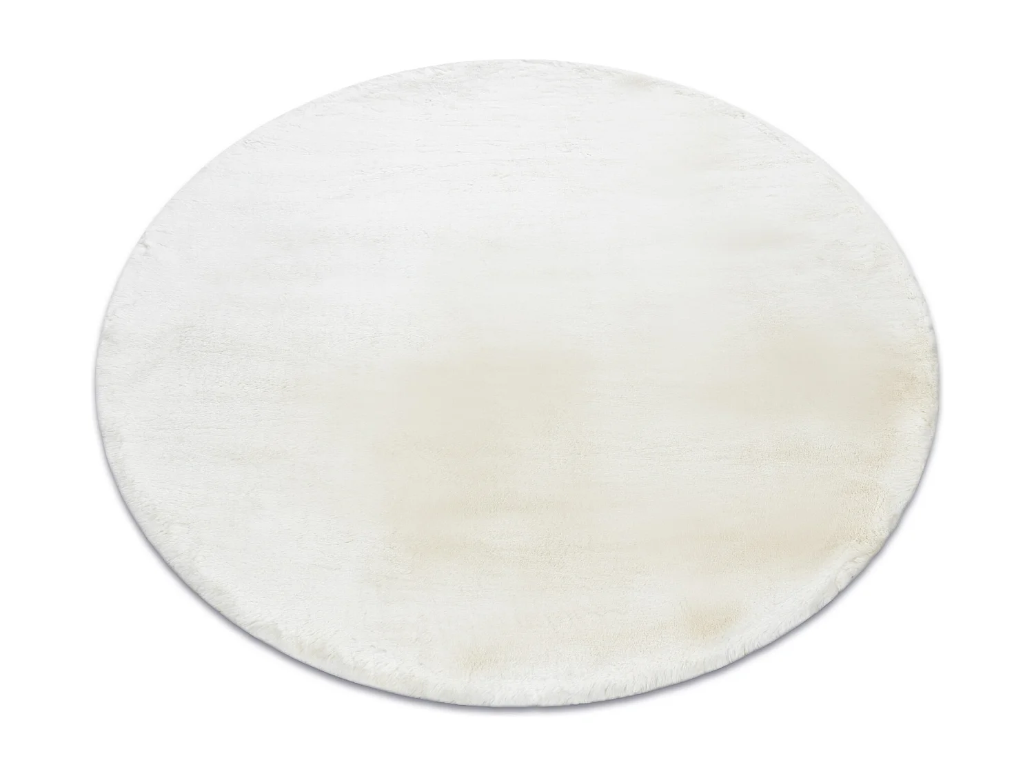 Tapis TEDDY NEW wool 45 cercle Shaggy crème très épais, en peluche cercle 200 cm