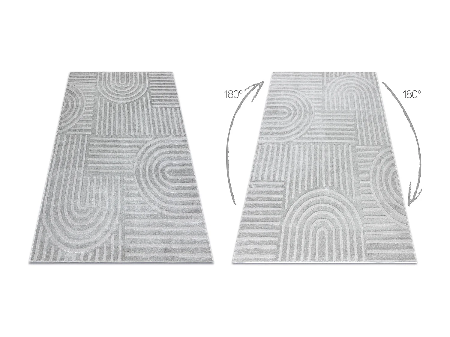 Tapijt BALANCE 1918 grijs - Geometrisch, structureel, glamour 160x220 cm