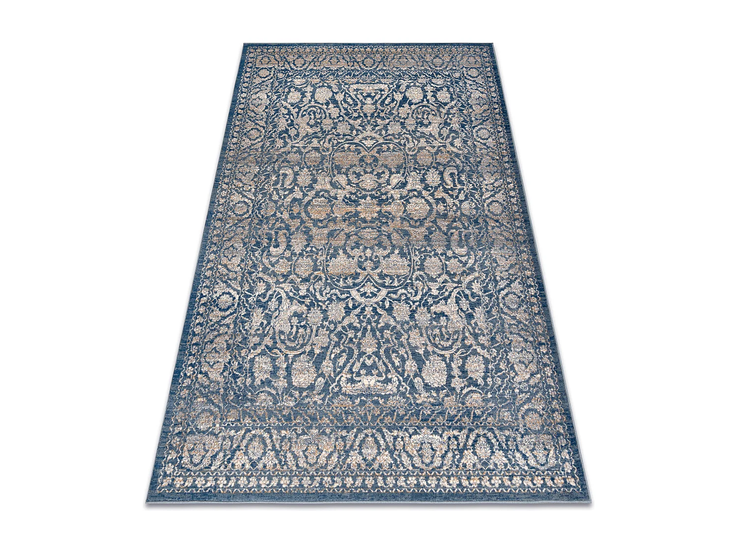 Teppich Wolle NAIN Ornament, Rahmen, vintage 7557/51644 beige / blau 120x170 cm