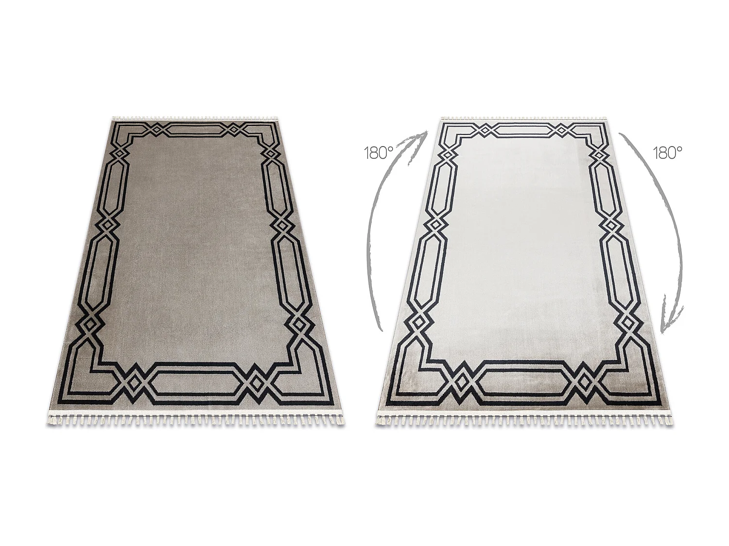 Tappeto AMOUR 53071A beige - Cornice, moderno, elegante 98x300 cm