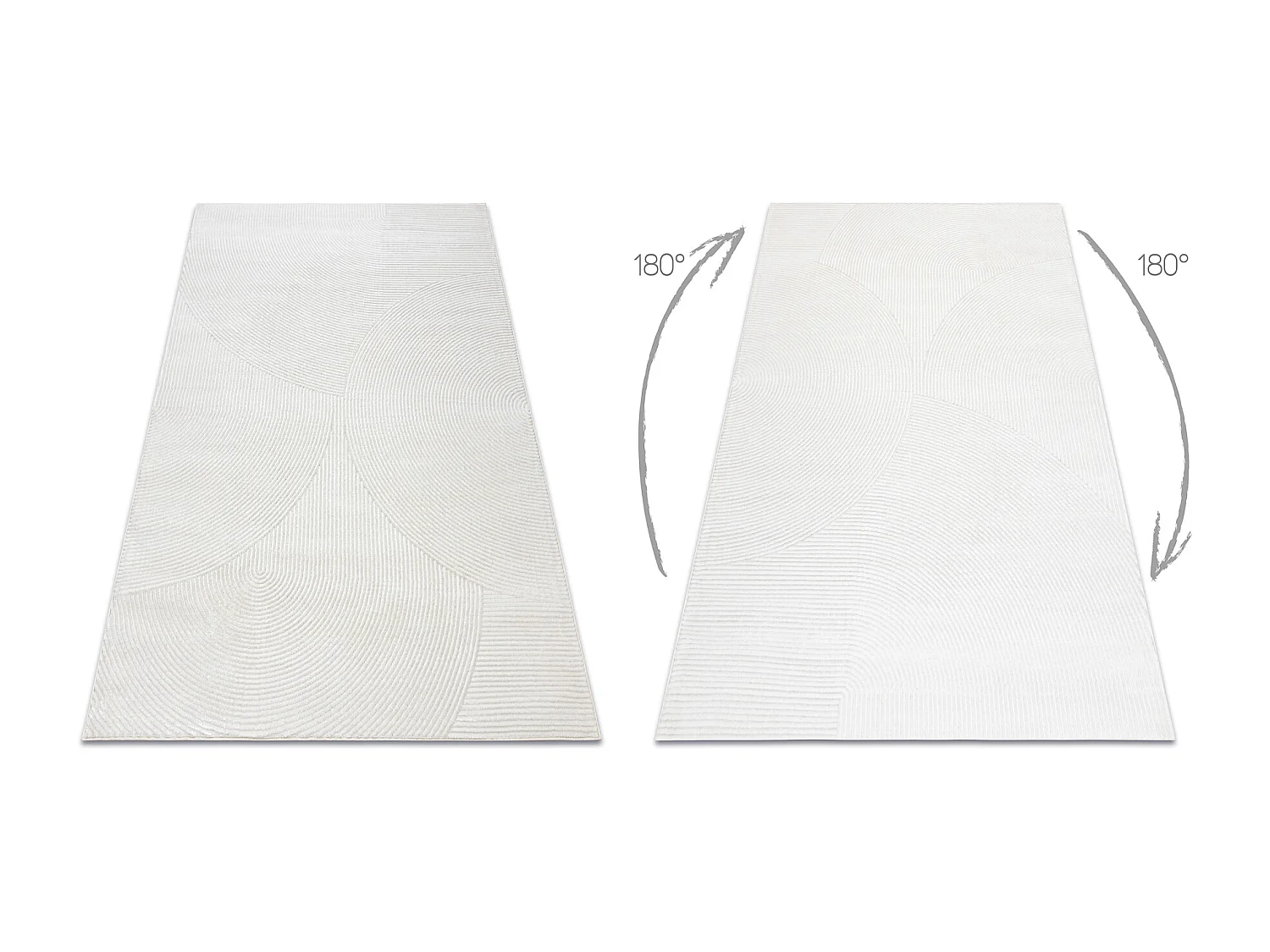 Teppich BALANCE 0194 Sahne - Geometrisch, strukturell, glamour 80x150 cm