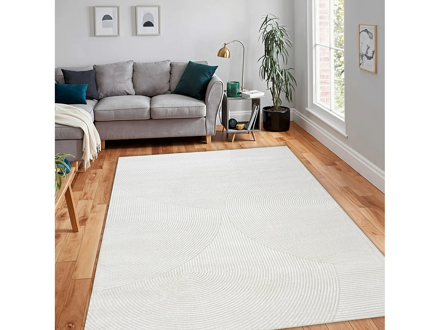 Teppich BALANCE 0194 Sahne - Geometrisch, strukturell, glamour 80x150 cm