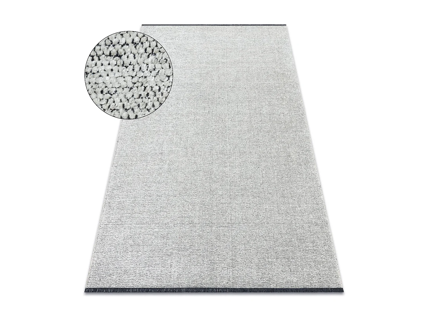 Tappeto FLORENCE 24021 Monocolore, glamour, tessitura piatta, frange - 118x170 cm