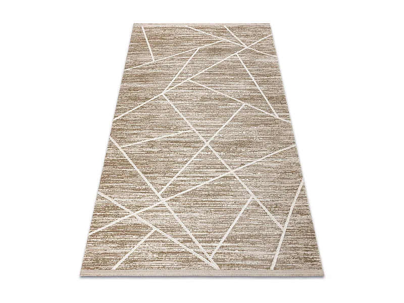 Tapis moderne DUKE 51557 beige / crème - Géométrique, structuré, t 140x190 cm