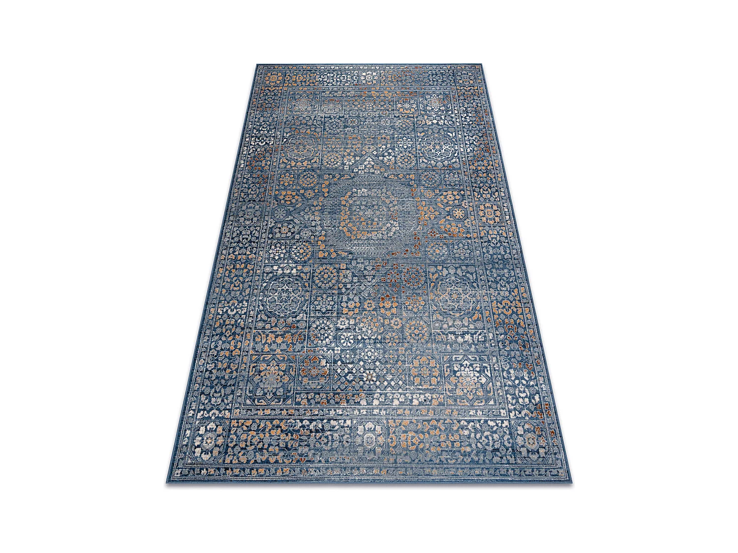Tapis NAIN Ornement, vintage 7708/51611 bleu / orange 240x340 cm