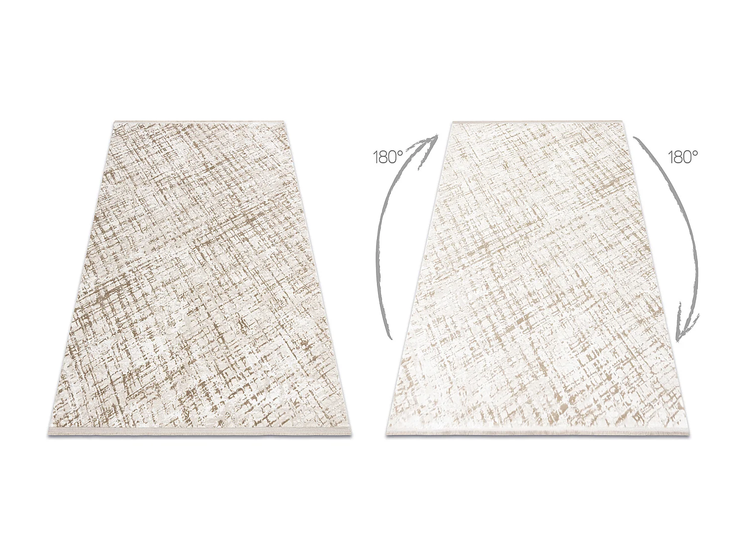 Moderner Teppich DUKE 51550 beige / creme - Gitter, strukturiert, sehr 160x220 cm