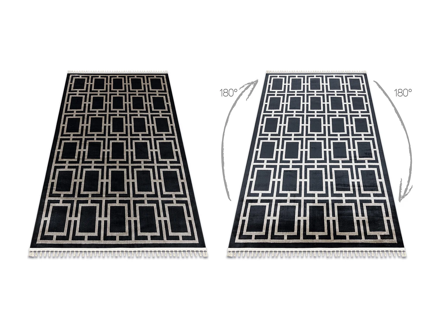 Tapete AMOUR 53078B preto - Geométrico, linhas moderno, elegante 98x200 cm