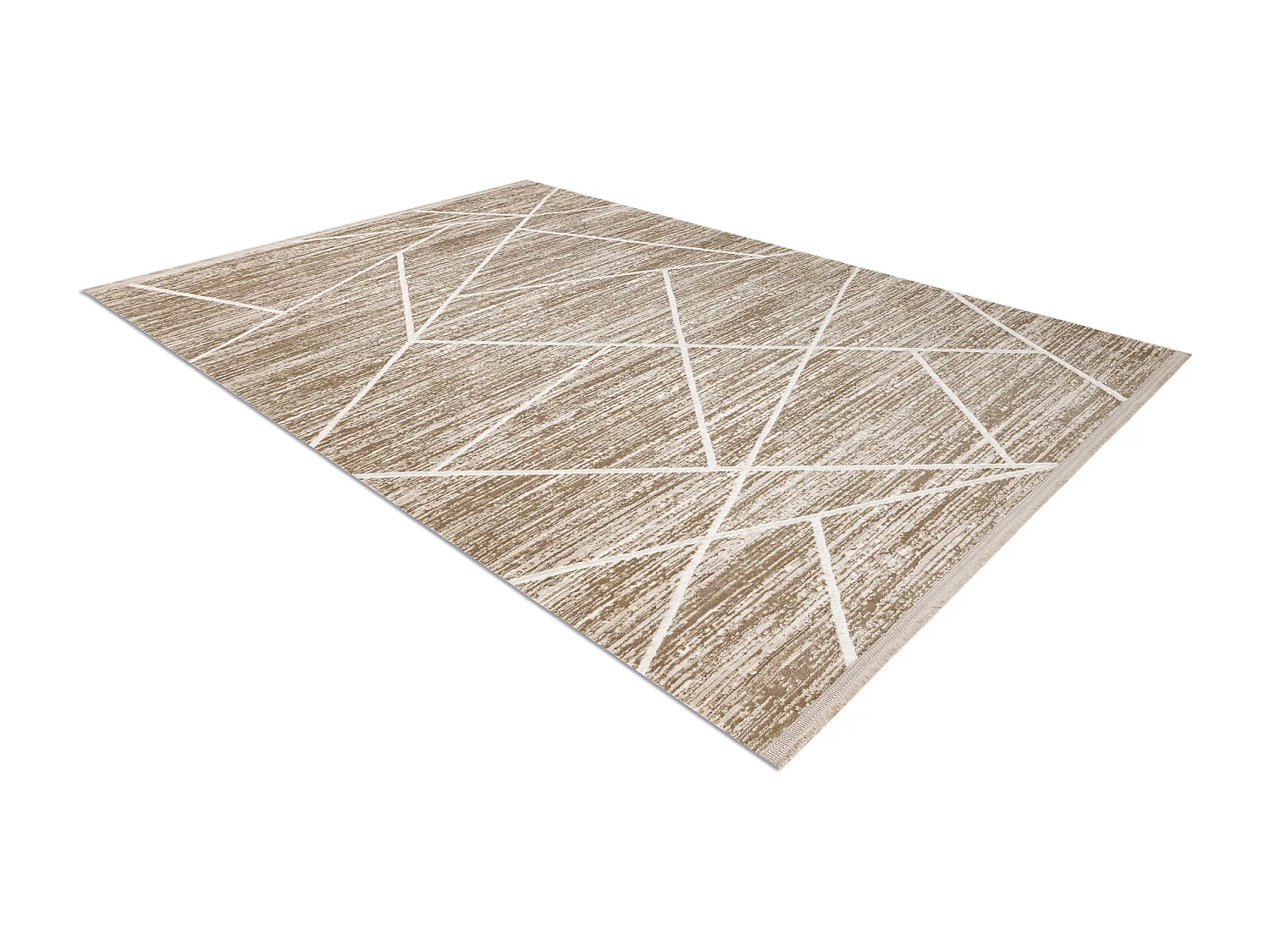 Tapete moderno DUKE 51557 bege / creme - Geométrico, estruturado, mui 240x330 cm
