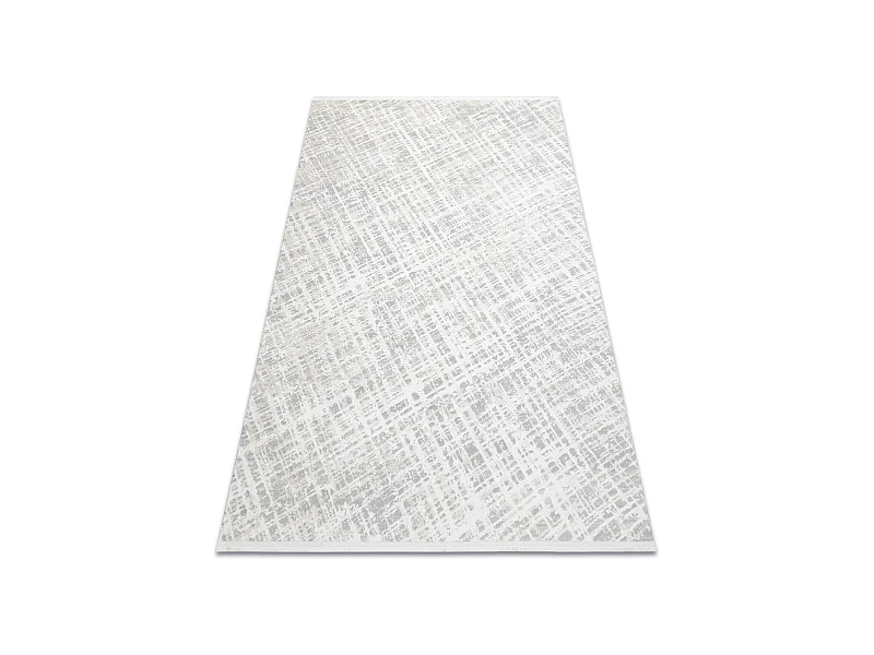 Moderner Teppich DUKE 51550 creme / grau - Gitter, strukturiert, sehr  140x190 cm