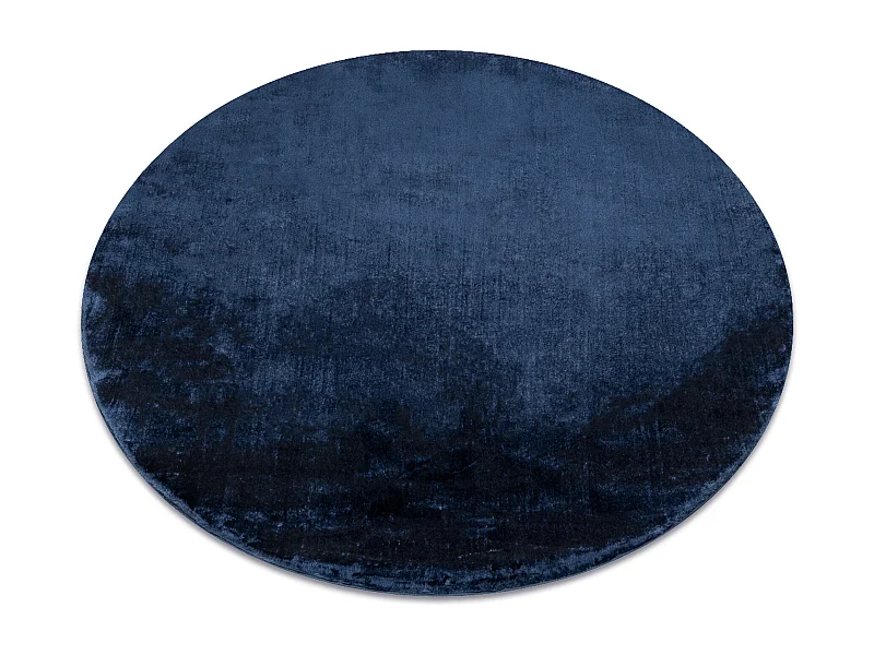 Teppich VISCO Kreis dunkelblau 10 Plüsch, IMITATION VON KANINCHENPELZ cercle 160 cm
