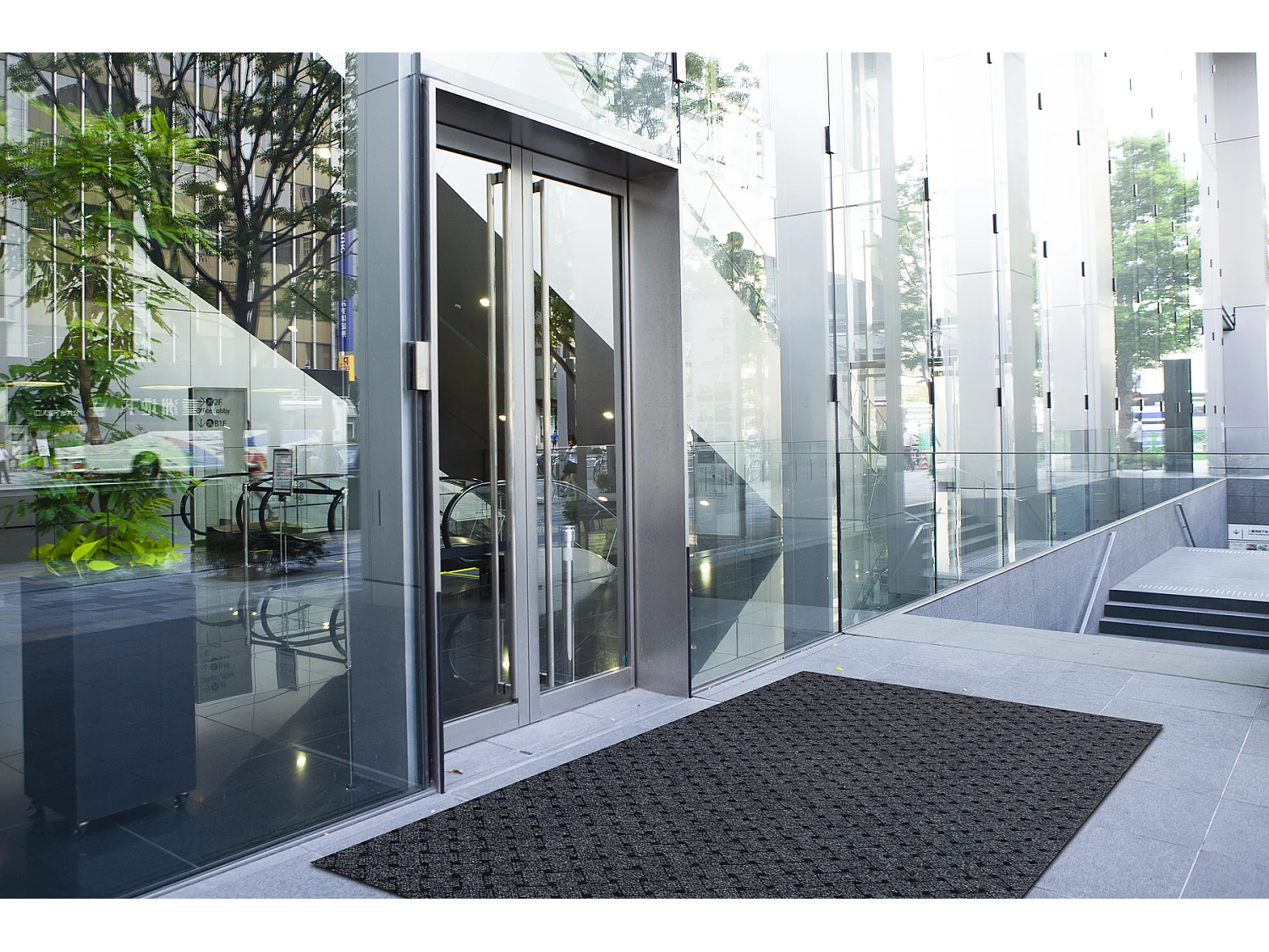 Runner - Alfombrilla antideslizante VECTRA 900 exterior, interior antr 100x120 cm