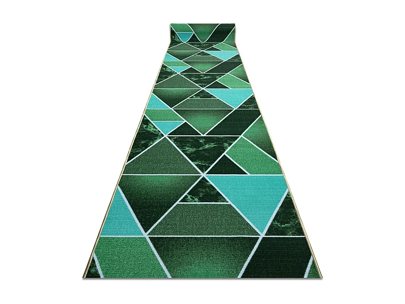 Passatoia antiscivolo TRÓJKĄTY triangoli, gomma verde 67x850 cm